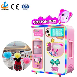 Chuanbo Technology Factory Direct Sales custom logo cotton candy automatic machine shopping mall