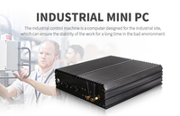 Mini caja personalizada barata para ordenador, procesador J1900 industrial integrado con 4 puertos lan ethernet RS232, compatible con encendido automático
