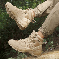 Bottes tactiques montantes transfrontalières pour sports d'hiver en extérieur, grandes tailles, chaussures de montagne unisexe, randonnée, embout en acier