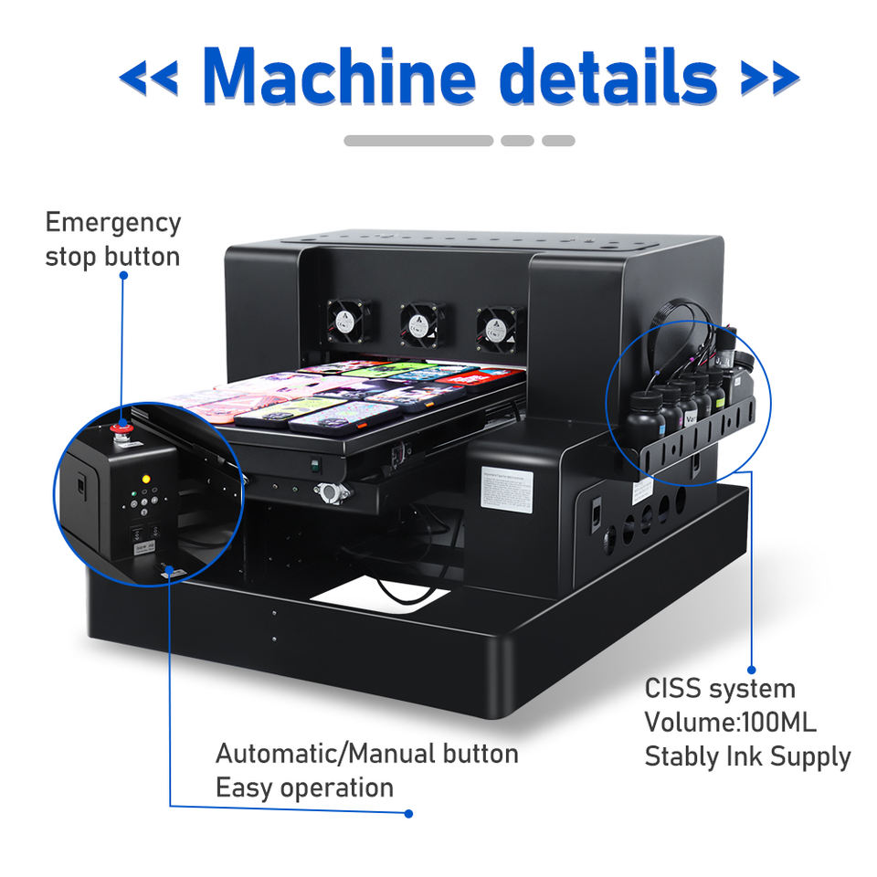 A3 Size 3250 Multifunction UV Inkjet Printer for Plastic, Wood, Acrylic ...