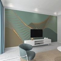 Revêtement mural en relief à rayures ondulées de luxe, or et argent, papier peint 3D, à coller et à décoller, installation facile, projets pour hôtels, villas, salons