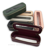 Sac cosmétique transparent en PVC personnalisé, boîte de voyage, étui durable, imperméable, portable, vegan, PU Saffiano, sac à maquillage transparent avec fermeture éclair