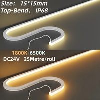 PWM Control Gradation 24V IP68 Lumière Ambiante Top Bending Dim to Warm Ra95 Silicone Neon LED Étanche Façade Plafonnier Intérieur