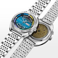 Montre-bracelet classique pour homme, étanche, en acier inoxydable, avec fermoir papillon, pour le bureau et les occasions formelles