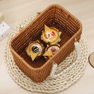 Articoli Decorativi in Rattan <span class=keywords><strong>Classico</strong></span> con Manici in Perle, 100% Fatti a Mano, Regalo Multifunzionale - Product Image 3