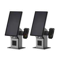 Kios Pembayaran Layanan Mandiri Layar Sentuh 21,5 Inci Printer Thermal, Desktop atau Berdiri di Lantai Sistem Operasi Windows/Android