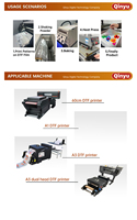 Film DTF Qinyu en rouleau 60cm x 30cm, 75µ, simple face mate, pour impression numérique et transfert thermique sur textiles, compatible imprimante DTF - Vente chaude