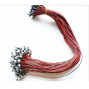 Conjunto de cable de interruptor de alimentación para computadora, rojo y negro, 20 cm, con conectores para carcasa de PC - Product Image 1