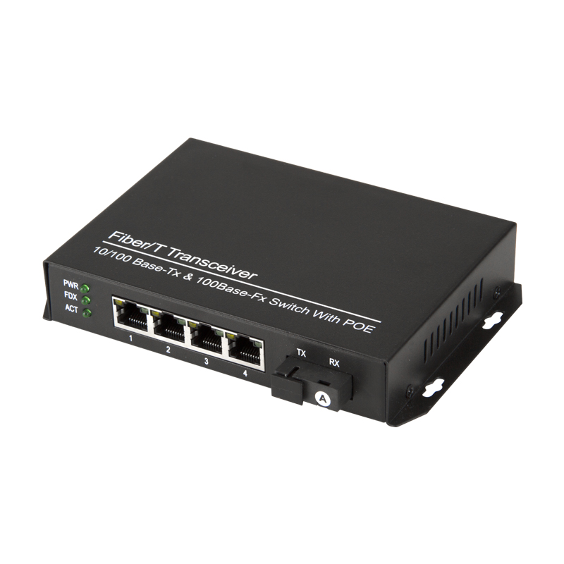 5 порт POE коммутатор с 1 оптоволоконным портом + 4 порта POE Fast Ethernet для ip-камеры