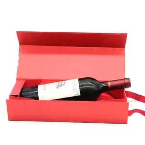 Carta magnetica scintillante di lusso confezione da 3 bottiglie confezione regalo per vino confezione regalo personalizzata confezione regalo scatola regalo magnetica flip wine box