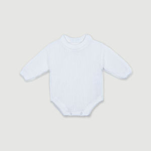 Mono de bebé de punto YKK 100% algodón para niños, ODM y OEM, fabricado en Vietnam, con botones, de color liso, ropa de invierno para bebé. - Product Image 6