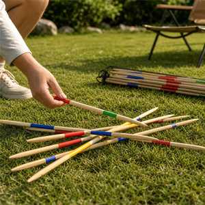 Jeu de bâtonnets géants en bois pour l'extérieur, jeu de <span class=keywords><strong>Mikado</strong></span> pour les rassemblements familiaux - Product Image 3