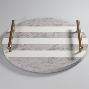 Speciale vassoio di marmo con bianco e nero per la decorazione o stoviglie - Product Image 5