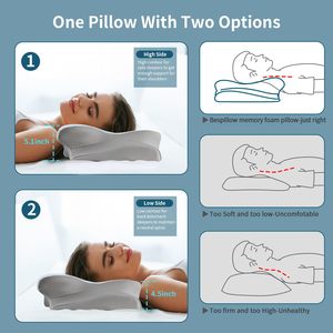 JTY مريح قابل للطي تمديد رأس الفندق رغوة ذاكرة النوم لآلام الرقبة - Product Image 5