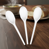 Ensemble de couverts jetables en plastique PLA, sans BPA, de petite taille, pour les voyages, vaisselle jetable de qualité alimentaire