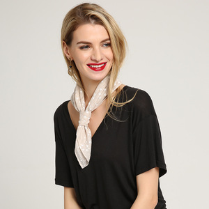 Pañuelos de Cuello Cuadrados Pequeños 60*60, 100% Algodón, Estampado Geométrico de Verano, Bandana de Moda para Mujer, Suave, Transpirable y Reversible - Product Image 2