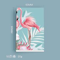 Bloc-notes Flamingo Kawaii Mignon 50 Feuilles/Bloc Papeterie à Feuilles Mobiles pour Bureau ou Étudiant Design Cartoon