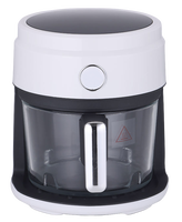 Friteuse à air avec panier de cuisson en verre visible, 1500W, écran tactile numérique, thermostat réglable, nettoyage facile