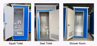 Cabine de toilette portable recyclée, préfabriquée, super abordable, salle de bain publique extérieure, toilette mobile