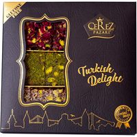 Boîte à tiroir de luxe pour chocolats de Noël, emballage personnalisé avec logo doré en relief, assortiment de friandises de Dubaï, baklava, délices turcs, boîte à fenêtre