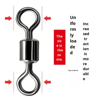 Mousqueton à huit émerillons en acier inoxydable à grande vitesse de style américain pour la pêche au leurre et les émerillons Accessoires Fournitures