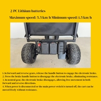 Chariot pliable motorisé Chariot de camping et de plage Chariot utilitaire pliable à usage intensif Chariot pliant électrique