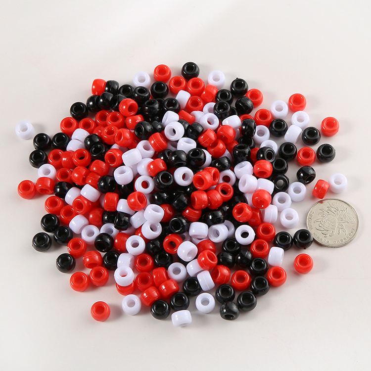 Wholesale Plastic Pink Jewelry Black Bag Green DIY Red White Heart Blue Acrylic Key Crystal Craft Loose packing Pony Beads