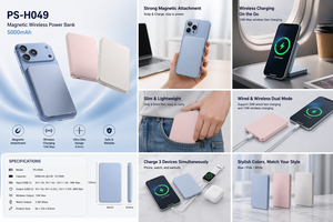 Cargador Inalámbrico Magnético de 20W, Banco de Energía de 5000mAh, Cargador Portátil de 15W para iPhone y Reloj - Product Image 2