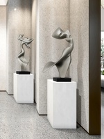 Sculpture Abstraite Moderne en Fibre de Verre pour la Décoration de la Maison, Hall d'Hôtel, Sol, Villa, Salon, Entrée, Artisanat Haut de Gamme