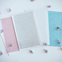 Perles focales en PVC, autocollants décoratifs en chaîne de perles et strass, autocollants en pierres précieuses, matériaux DIY pour stylos perlés, autocollants en strass