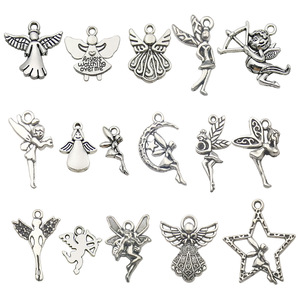 New Unique Fine Jewelry Pendants <strong>Charms</strong> <strong>Silver</strong> Metal Alloy Beads Angel fairy Dancer Cupid Ornament Antique Beads <strong>Charms</strong> Pendant - Product Image 1