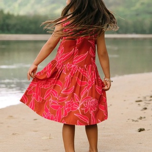 Vestido Informal Sin Mangas con Cuello Redondo, Estampado Hawaiano, Diseño Personalizado OEM, Vestido de Lino para Niños - Product Image 6