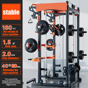 Soporte para Sentadillas, Banco de Pesas Resistente, Máquina <span class=keywords><strong>Smith</strong></span> para Gimnasio en Casa, <span class=keywords><strong>con</strong></span> Inclinación para Pesas, Barras para Dominadas y Barras de Apoyo - Product Image 5