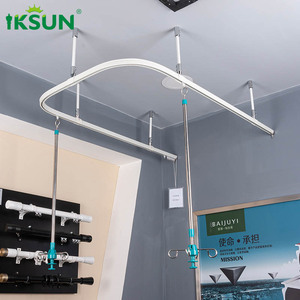 Iksun 5.8-6.7m Cubicle Hospital Transfusion Dedicated Flexible Curtain Rod Ceiling Curtain Track Bendable - Product Image 3