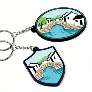 Custom 2D Printed PVC Rubber Keychain Soft Bag Pendant Decoration <b>Small</b> Birthday Gift Daily Accessories - Product Image 3