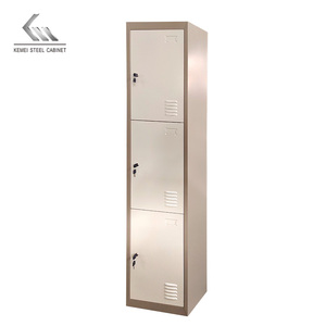 Armario de acero moderno de 3 niveles, casillero escolar pequeño de 3 puertas, para gimnasio - Product Image 2