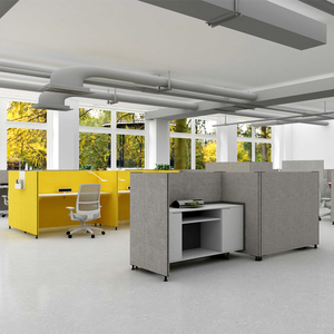 Mobili Economici e Moderni per Call Center, Postazioni di Lavoro Personalizzate in Legno E1, Marca ICON - Product Image 4