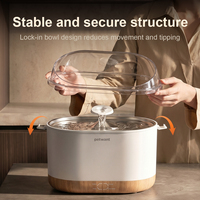 Fontaine à eau automatique portable pour chat et chien Yuchain 2,5 L, sans pompe, étanche, en plastique, avec design facile à nettoyer