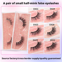 Faux cils œil de chat mi-vison mi-œil de chat, 18 styles, vente en gros, OEM, logo personnalisé, emballage boîte pailletée, cils naturels, volumineux et légers
