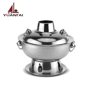 หม้อสแตนเลสสำหรับทำต้มยำกุ้ง แบบใช้ถ่านพร้อมปล่องควัน - Product Image 3