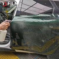Film de protection de peinture auto-cicatrisant FANCHI TPU Satin Metallic Glossy Blackish pour voitures, film vinyle brillant noir pour enveloppement de voiture