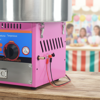 Machine à Barbe à Papa Commerciale 12V Automatique, Fonctionnant au Gaz et sur Batterie, Idéale pour la Maison, les Fêtes d'Anniversaire d'Enfants, les Familles et les Industries de Détail