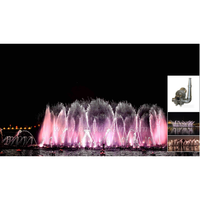 OS-10 Luces LED Multicolores Modernas para Uso Comercial, Control DMX512, Boquillas de Acero Inoxidable 304 para Fuentes Musicales de Exterior