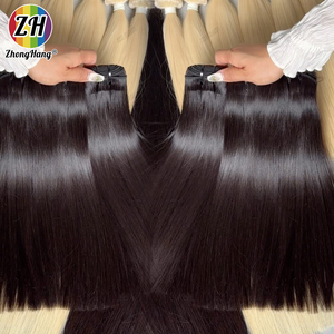 Bán buôn nguyên liệu Việt Ấn Độ tóc bó Nhà cung cấp, đôi rút ra Remy phần mở rộng tóc con người, lớp biểu bì aliged bó tóc Trinh Nữ - Product Image 2