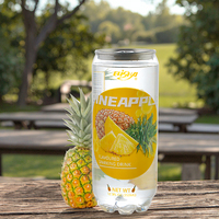 Boisson gazeuse sans sucre Summer Cool Elisha/Étiquette privée, saveur ananas délicieuse, faible en calories, 350 ml, canette PET avec couvercle en aluminium