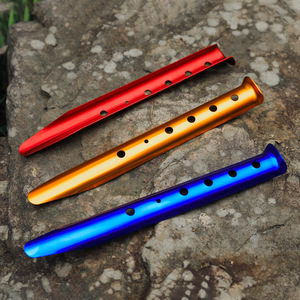 Estacas para Tiendas de Campaña de Aleación de Aluminio para Exteriores, 23cm 31cm, Portátiles, para Playa y Camping, Resistentes al Viento y a la Nieve, Rojo, Azul, Dorado - Product Image 4