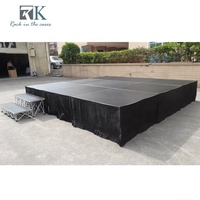 Système de mise en scène pliable pour plate-forme de scène mobile détachable carrée
