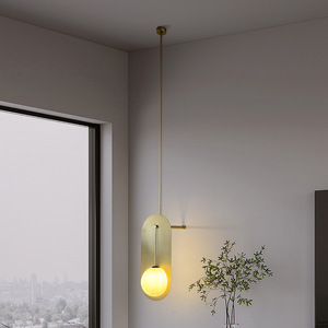 Lámpara de Pared Nórdica de Barra Larga, LED E27 con Interruptor, Iluminación Minimalista para Hotel, Club, Pasillo, Dormitorio - Product Image 4