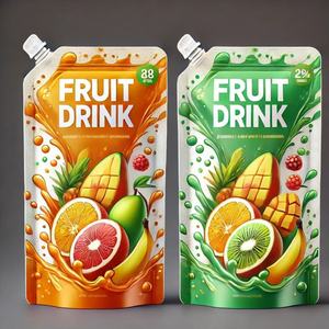 Sachets Doypack à bec verseur personnalisés en plastique pour jus, 200ml 250ml, réutilisables, en matériaux recyclés, emballage alimentaire de qualité alimentaire, vente en gros - Product Image 1