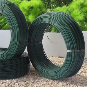 أسلاك حديد مبطنة بالفولاذ المجلفن المطلي بـ PVC ، سلك حديد مع حلقة عزل PVC ، مسطحة ملحومة ، قطع إلى حجم ، موازنة بالات - Product Image 2